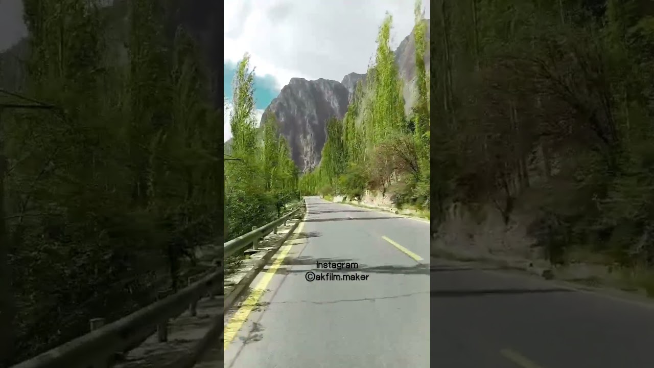 KKH road of hunza and  the view blessing of GOD #reels #green #youtubeshorts #beauty #shorts #hunza