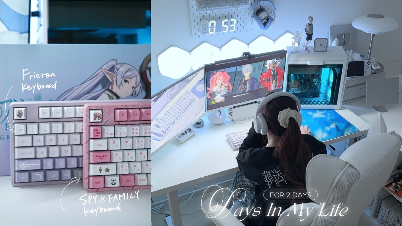 ﾌﾘｰﾚﾝ&SPY×FAMILYキーボード📦🎀 初めてのゼンゼロ🎮⚡️作って食べる社会人の日常🍳