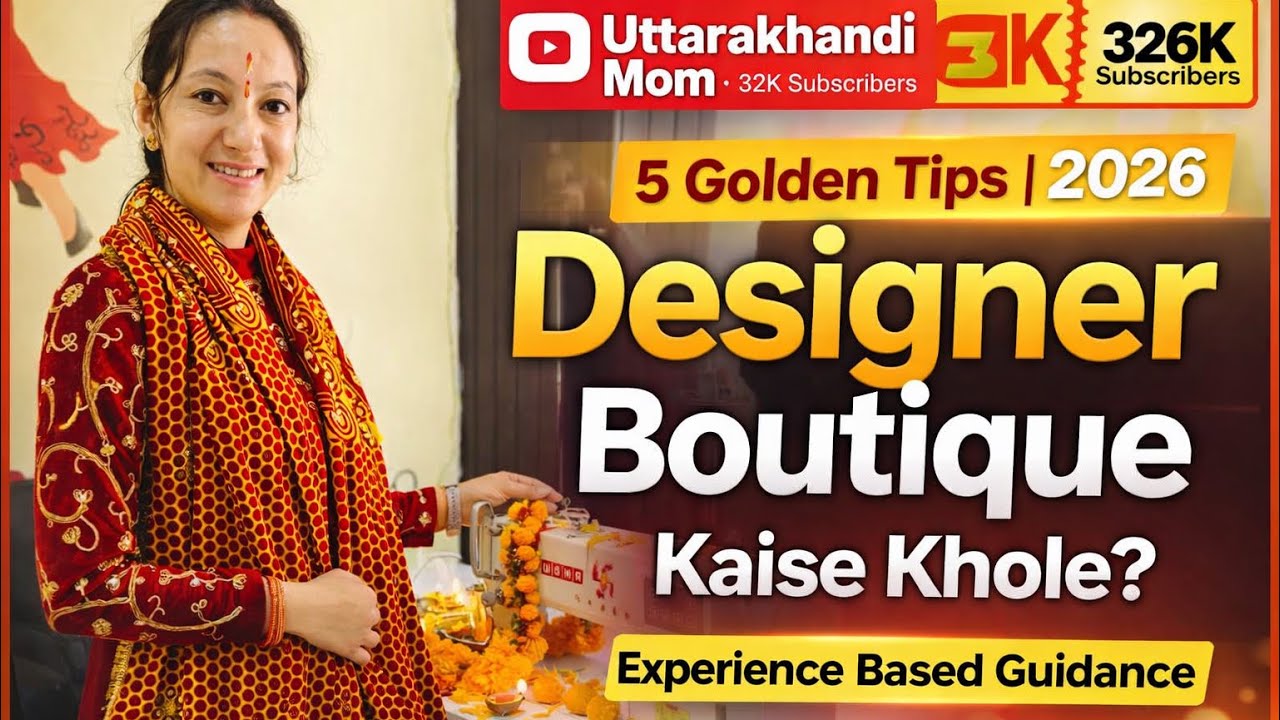 👉 2026 Mein Khud Ka Designer Boutique Kaise Khole? | 5 Golden Tips by Uttarakhandi Mom