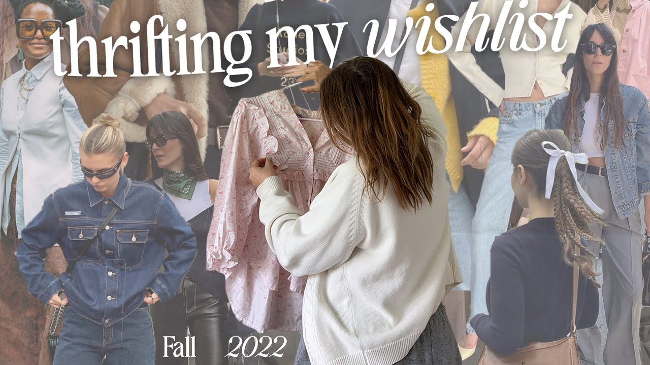 thrift with me for my FALL 2022 WISHLIST !!!! (try on haul + styling my pieces)