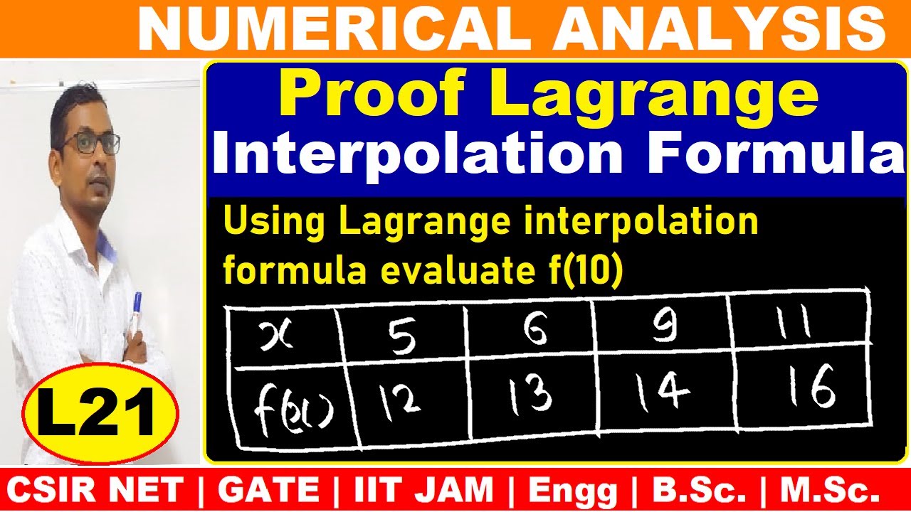 #21 Proof of Lagrange interpolation formula for unequal interval in hindi | lagrange formula in hind