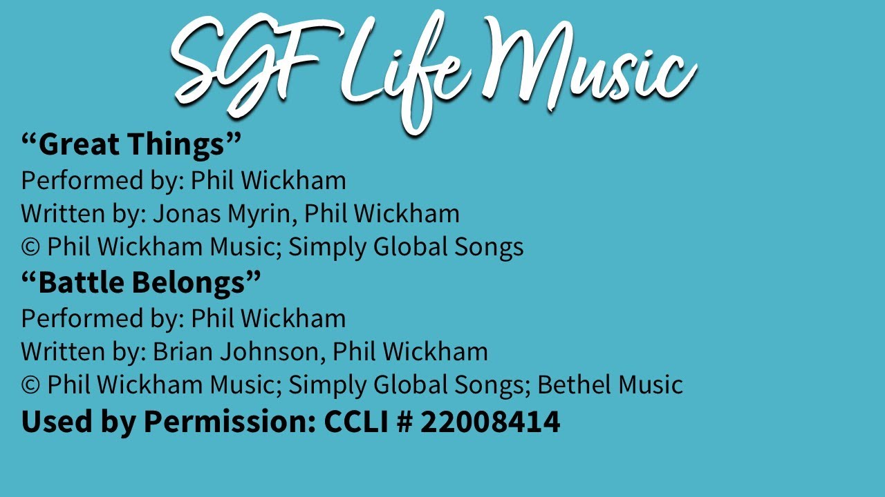 SGFLife Music 18  Great Things, Battle Belongs 1