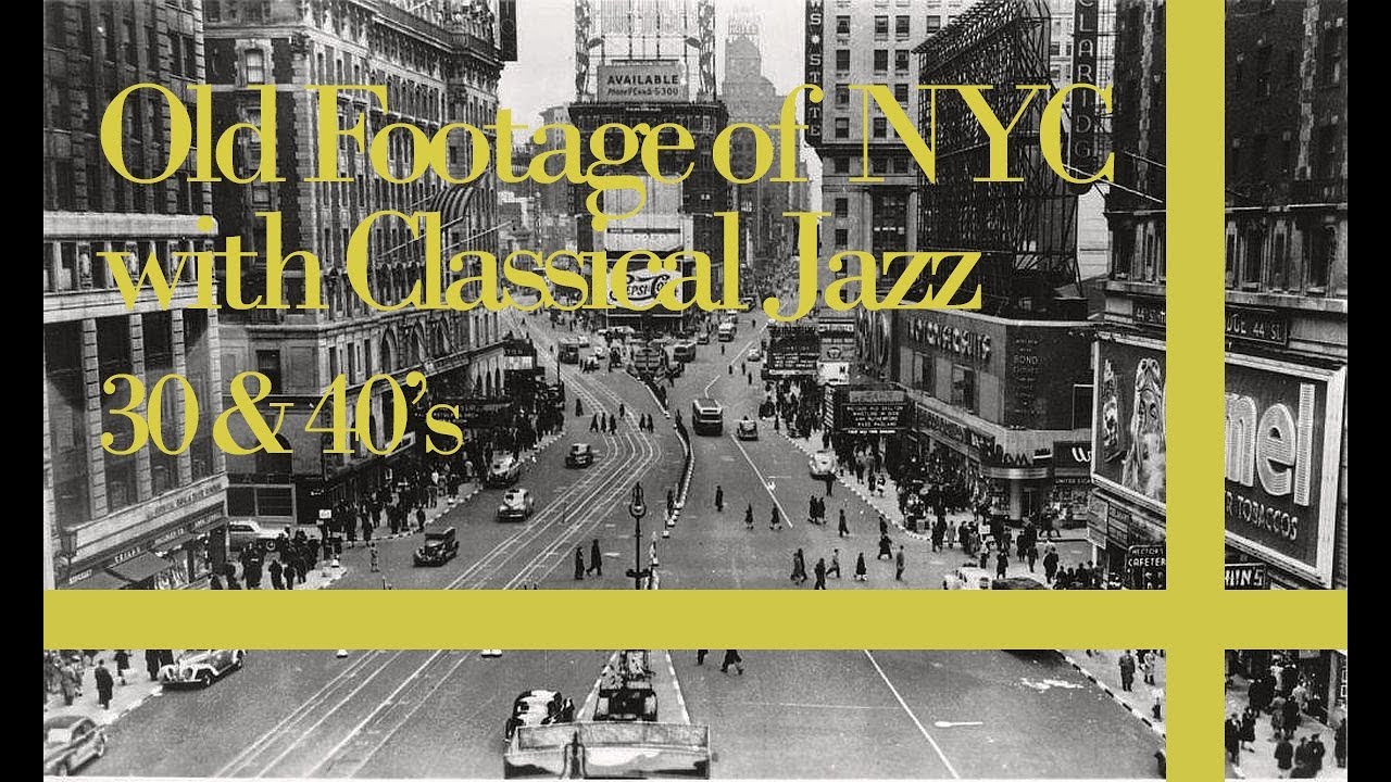 Old rare Black and White footage of USA (30/40's) with Jazz Music