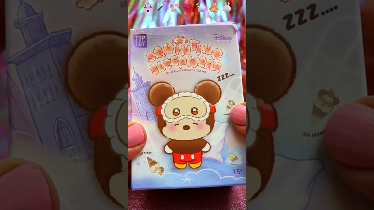 ASMR UNBOXING Disney Squinting Sleepwear Blind Box Review ❤️#shorts #asmr #disney #trending #kawaii