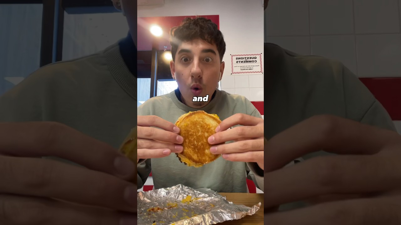 Наконец-то попробовал бургер с жареным сыром от 5 Guys!🤯🔥 #fiveguys #grilledcheese #cheeseburger