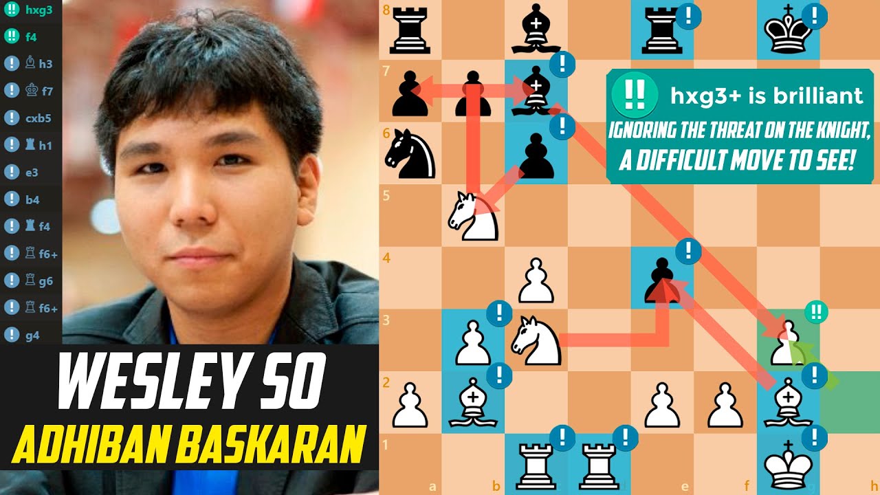 ♟️Wesley So CRUSHES Adhiban Baskaran!                                                [Stockfish 17]
