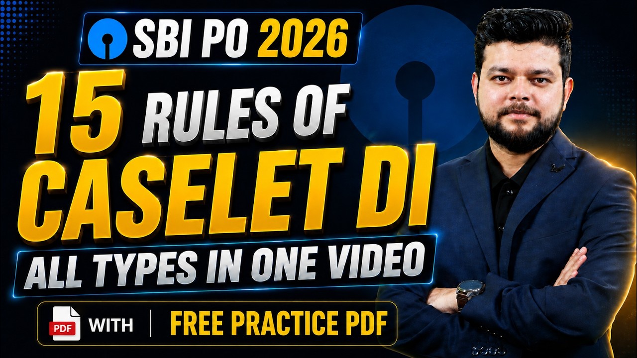 SBI PO Notification 2026 | 15 Rules of Caselet DI with Free Practice Pdf | All Types in One Video