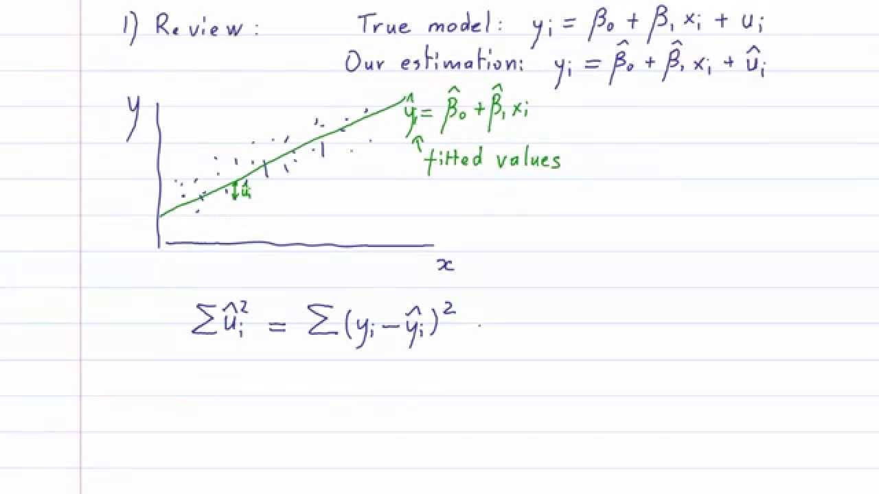 ECO375F - 1.0 - Derivation of the OLS Estimator