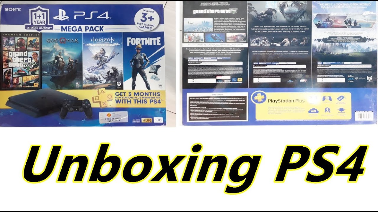 🔴 Unboxing PS4 Slim 1 TB Mega Pack, Sony Indonesia