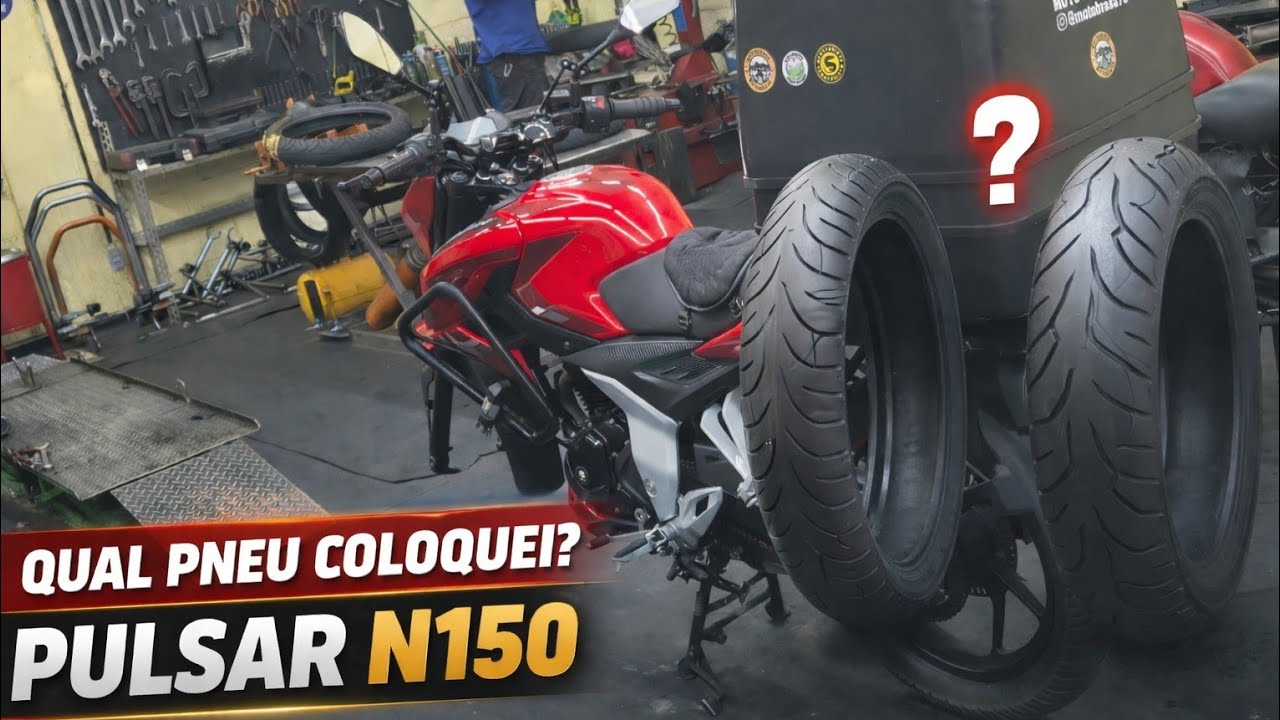 Troquei só o pneu DIANTEIRO da Pulsar N150… olha qual escolhi