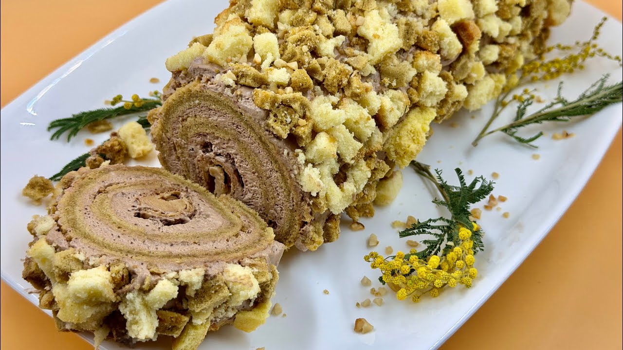 Rotolo Mimosa Kinder 🍫🌼 | Dolce Facile e Super Goloso per l’8 Marzo