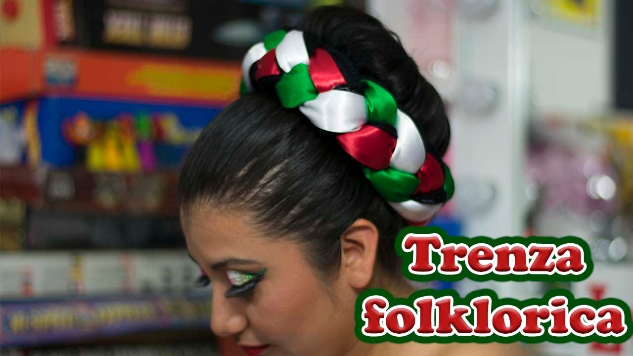 Trenza mexicana folklorica tutorial / braid mexican folklorico