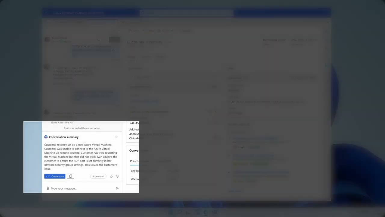 Dynamics 365 Customer Service copilot summarization