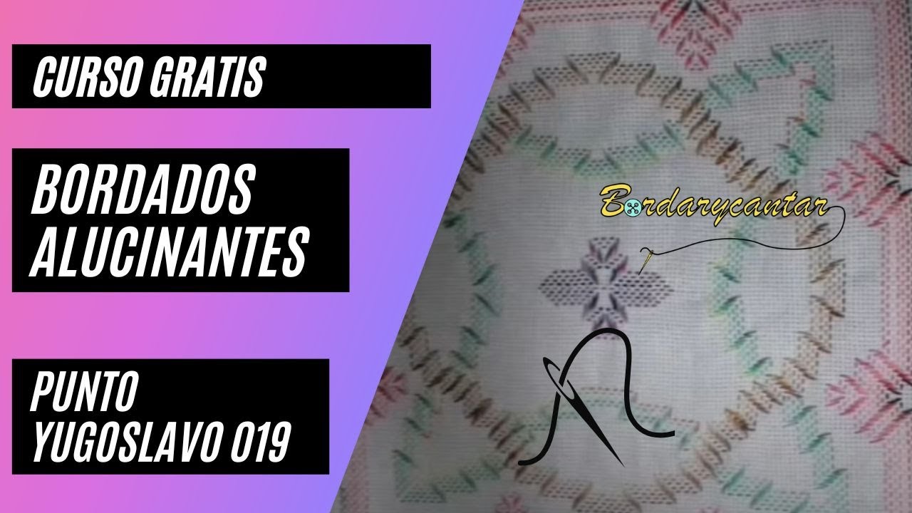 🧵 PUNTO YUGOSLAVO paso a paso | Bordado ELEGANTE y EXQUISITO ✨ (Patrón 019)