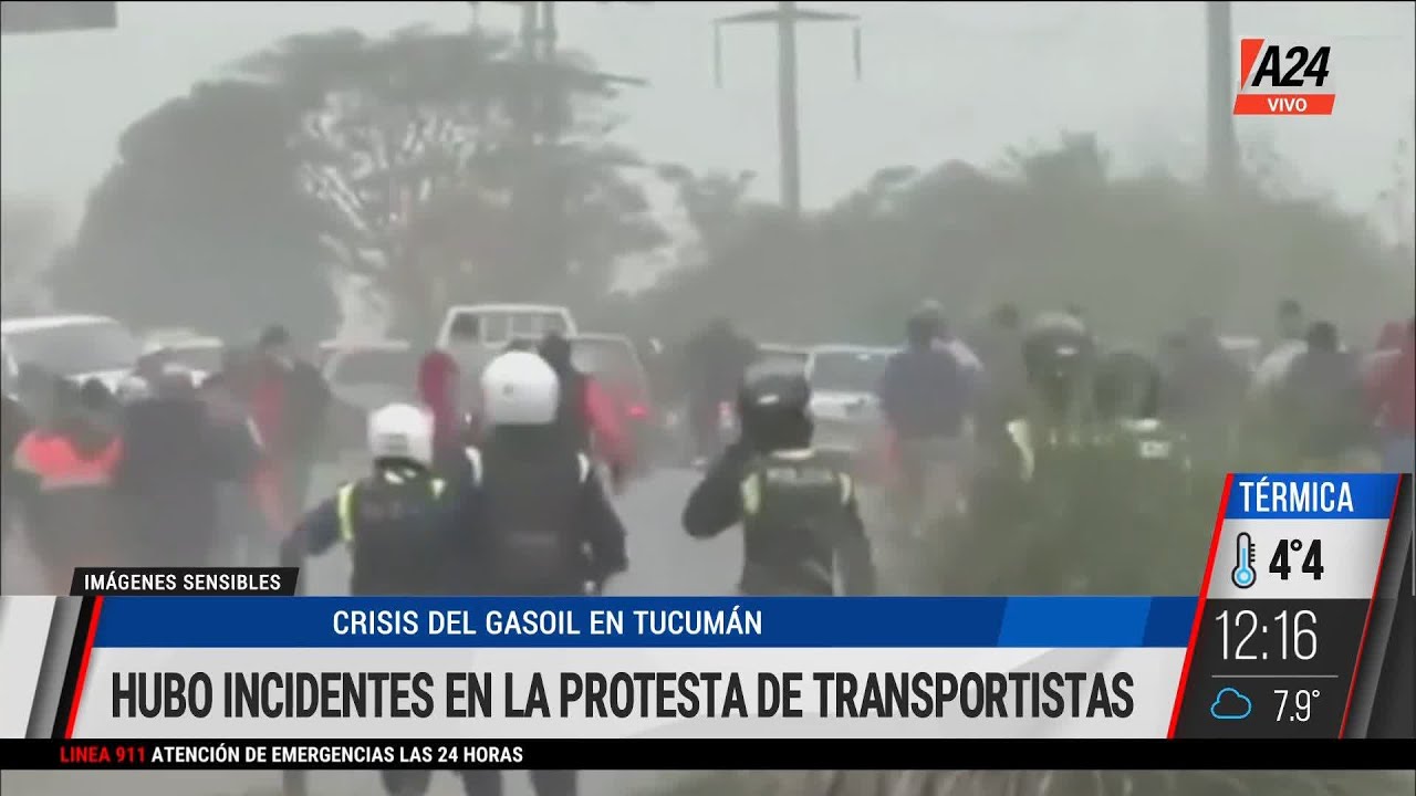 Tensión e incidentes durante una protesta por el gasoil en Tucumán