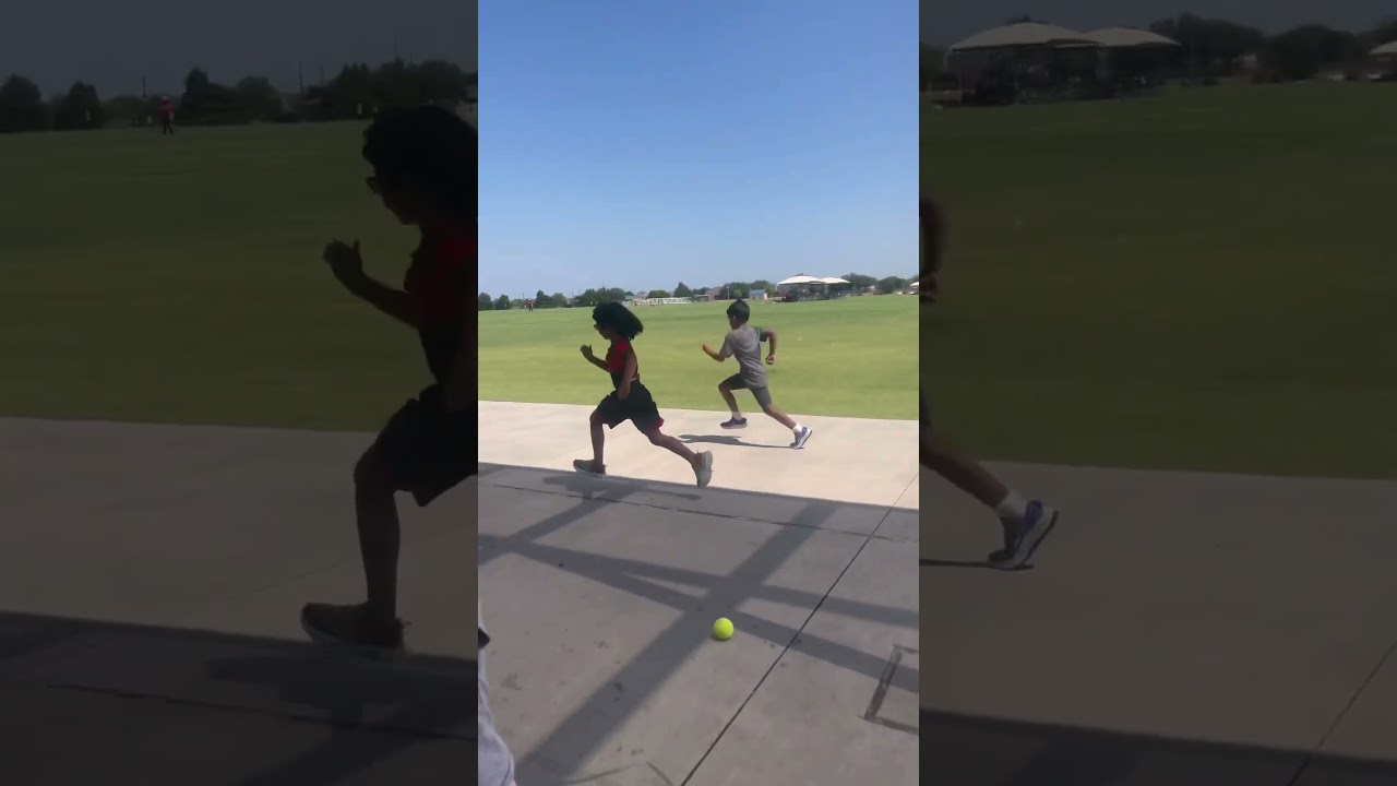 KADUTHODIL FAMILY #3276: 6/18/22  girls & dad racing random kids @ park  #tessa #taniya #tia fun 2