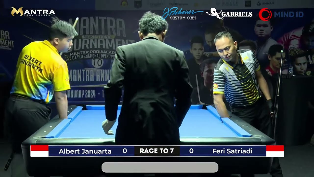 FERI SATRIADI VS ALBERT JANUARTA ( RACE TO 7 ) ( MANTRA 10 BALL INTERNATIONAL OPEN TOURNAMENT )