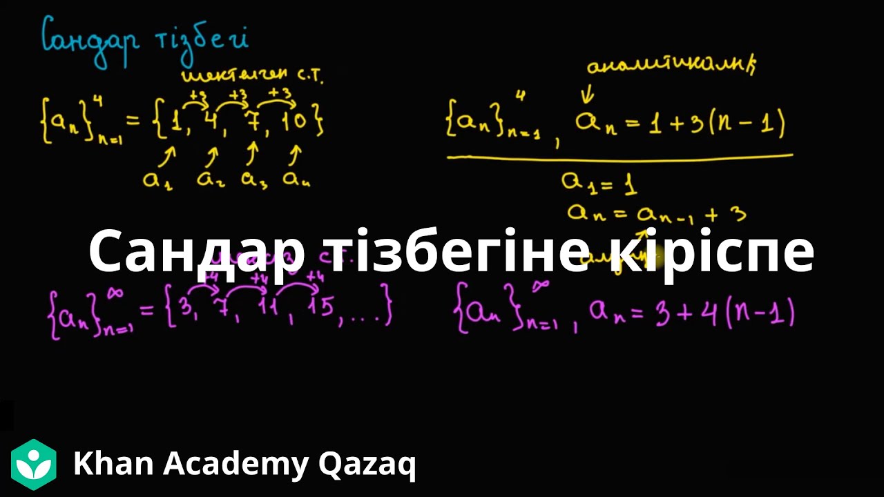 ҰБТ Математика. Сандар тізбегіне кіріспе | Қазақ Хан Академия