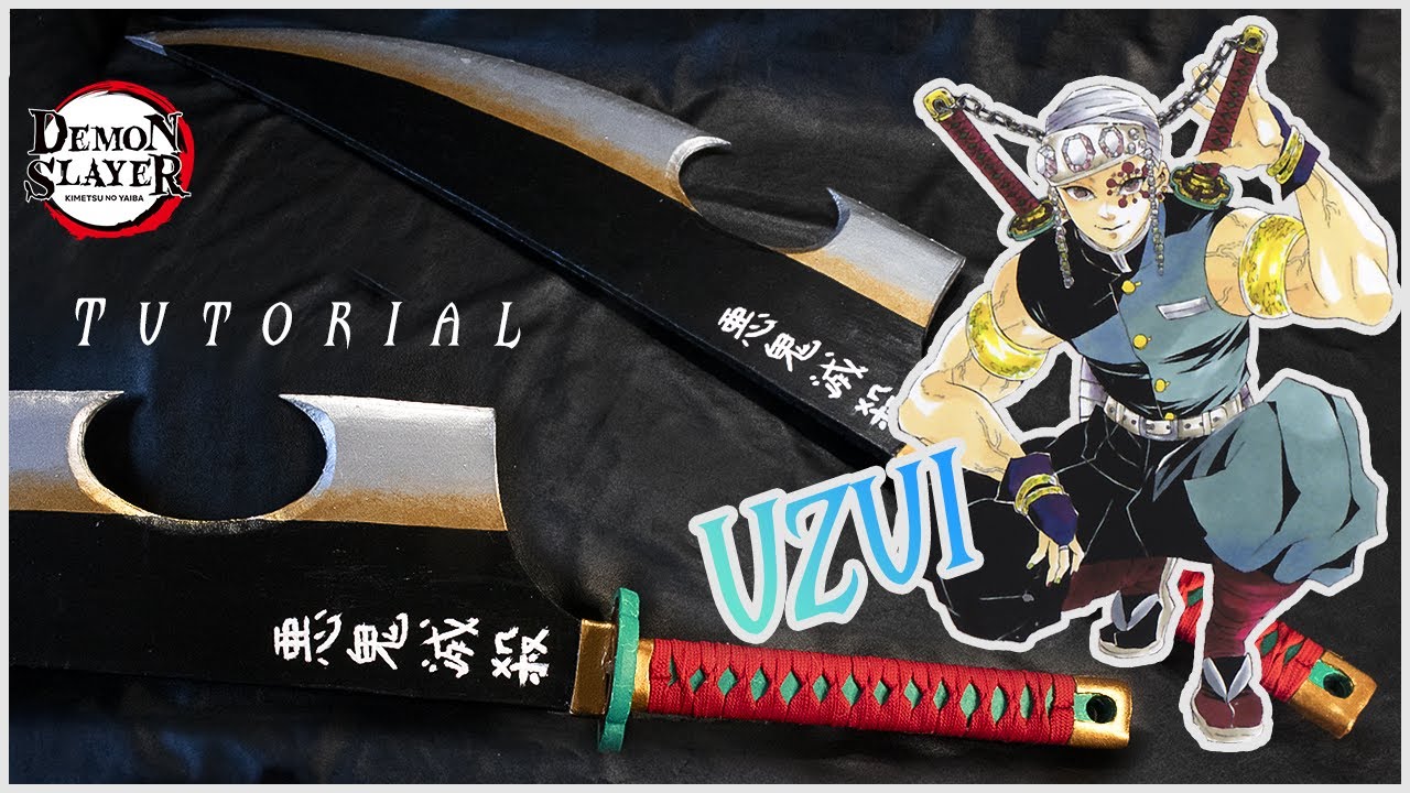 Tutorial: Cómo hacer el arma de Tengen Uzui🔴| Kimetsu no Yaiba - Demon Slayer PATRONES Katana
