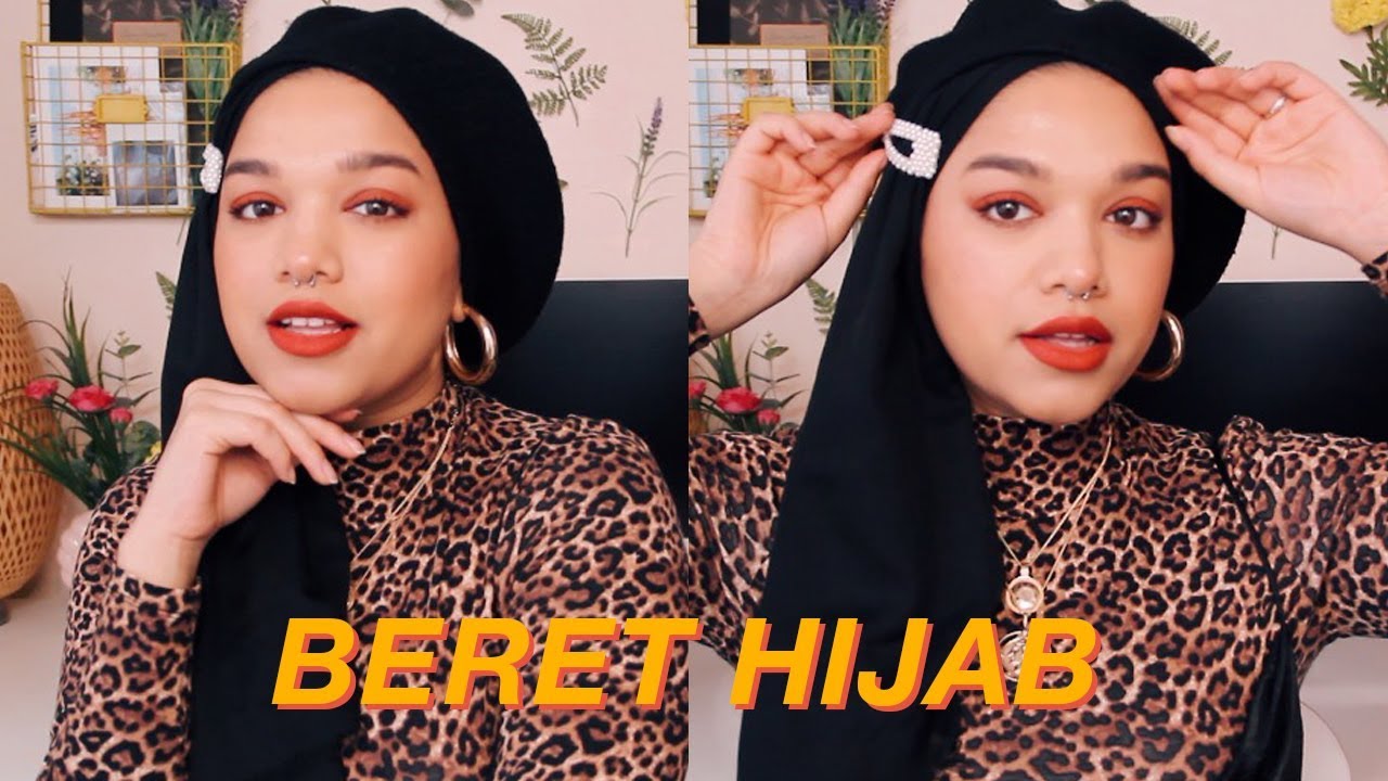 how i style a beret with my hijab! 🧕🏽‍