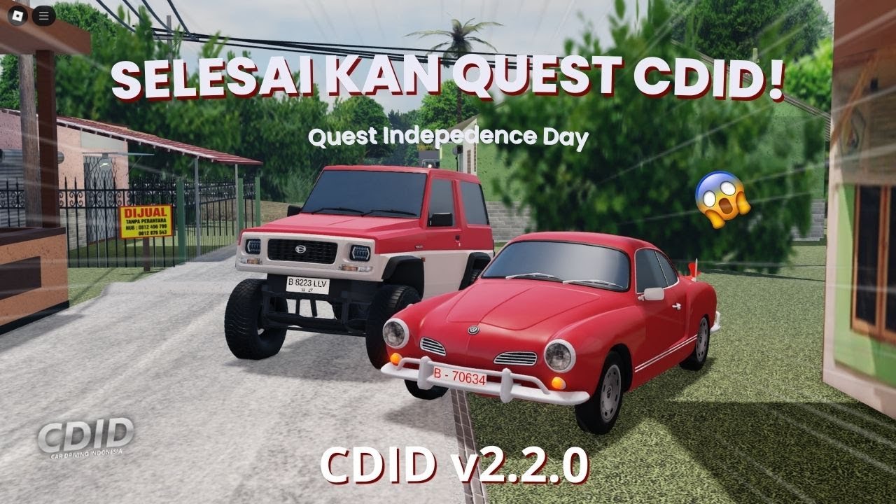 Cara Menyelesaikan Quest Terbaru CDID v2.2.0 Hari Kemerdekaan | Car Driving Indonesia Roblox