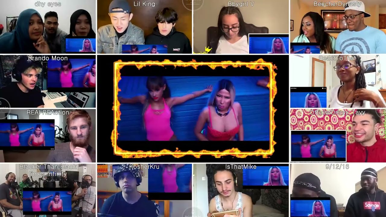 Ariana Grande ft Nicki Minaj - Side To Side MV [ reaction mashup ]