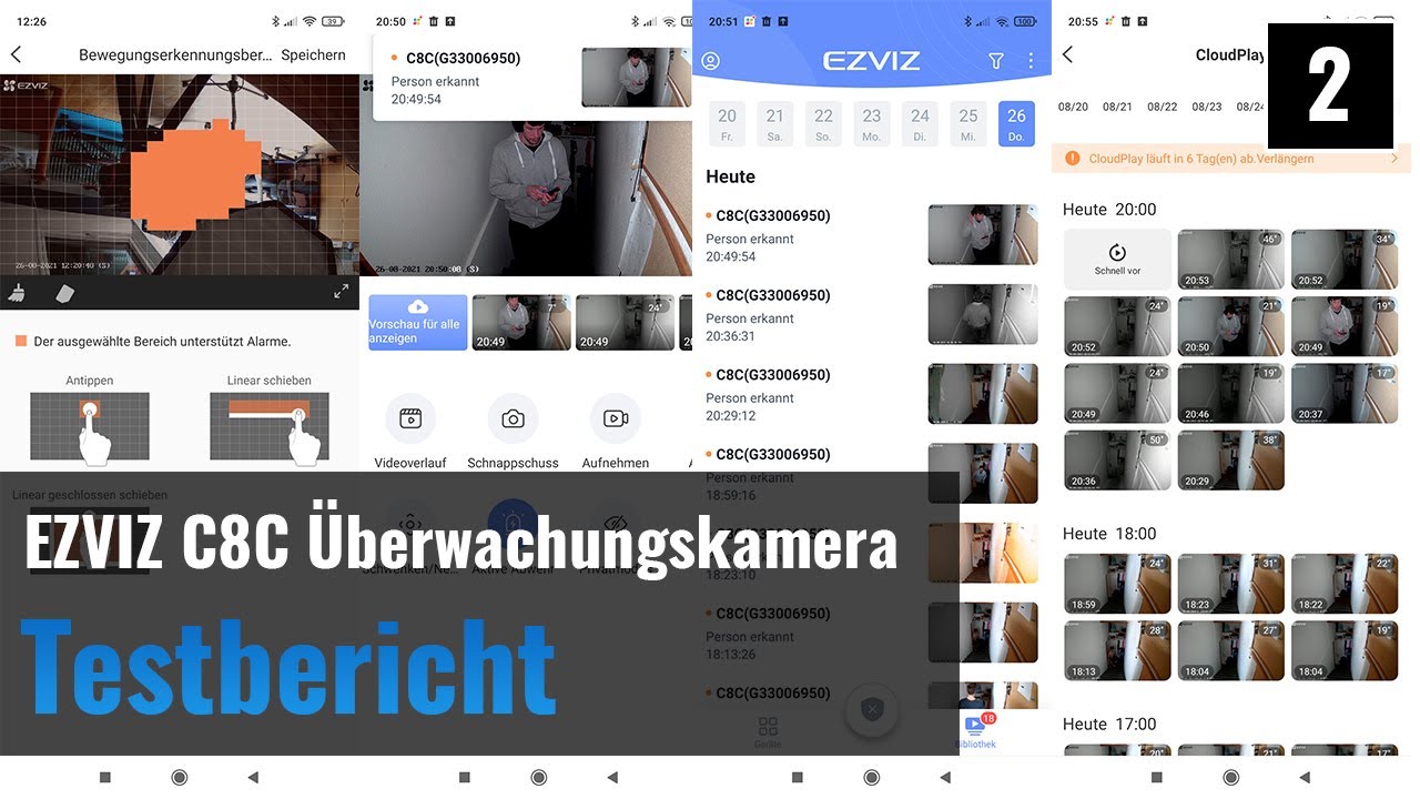 EZVIZ C8C Überwachungskamera im Test - Wetterfest, Motor und Licht - Die App(2)