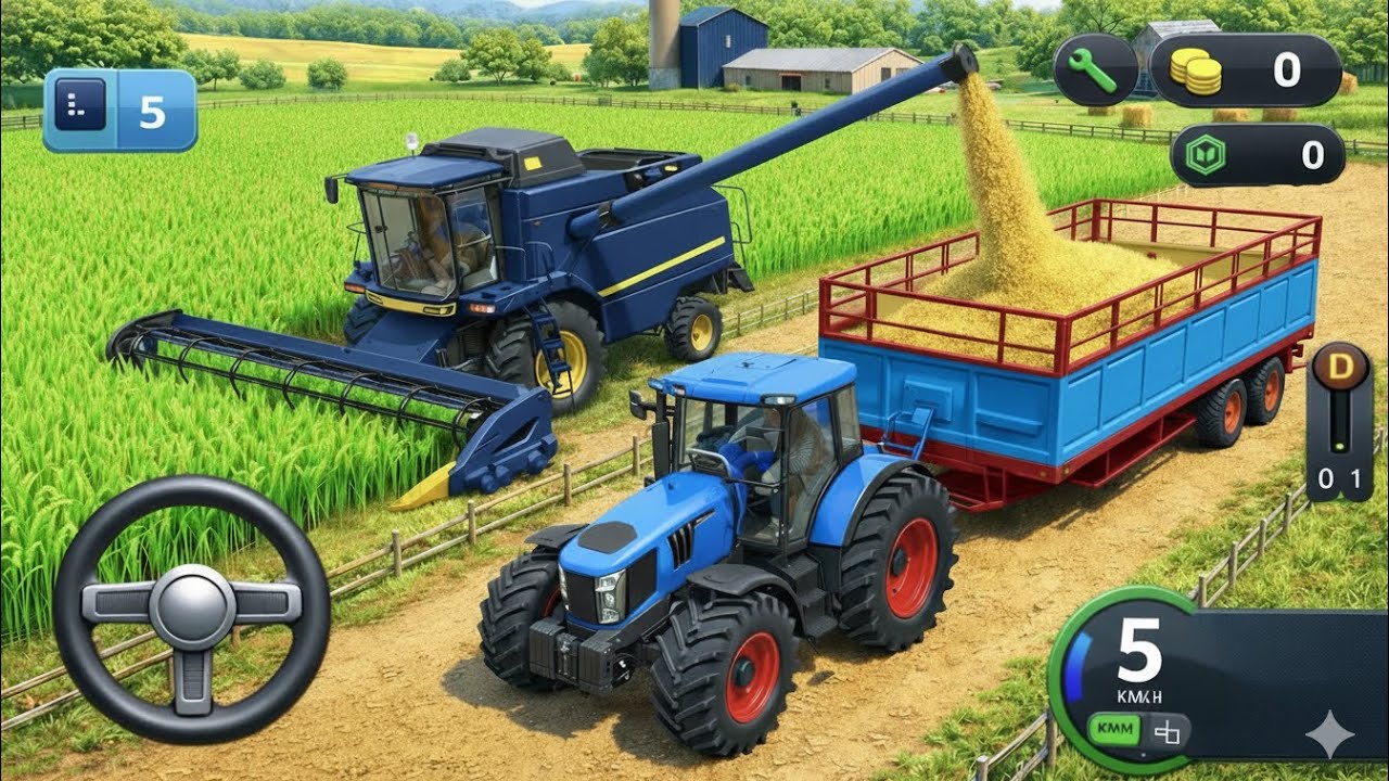 Modern Tractor Farming Driving Simulator 3D-New Tractor Game 2026 Android Gameplay 