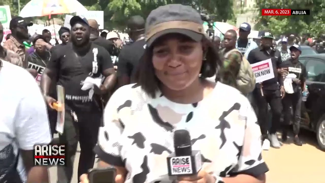 PDP LEADERS STAGE PROTEST TO INEC
