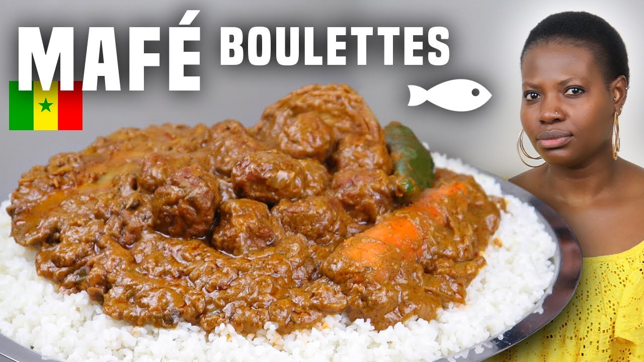 MAFÉ aux BOULETTES de POISSON (Une autre façon de faire la Sauce Arachide) [Cuisine Sénégalaise]