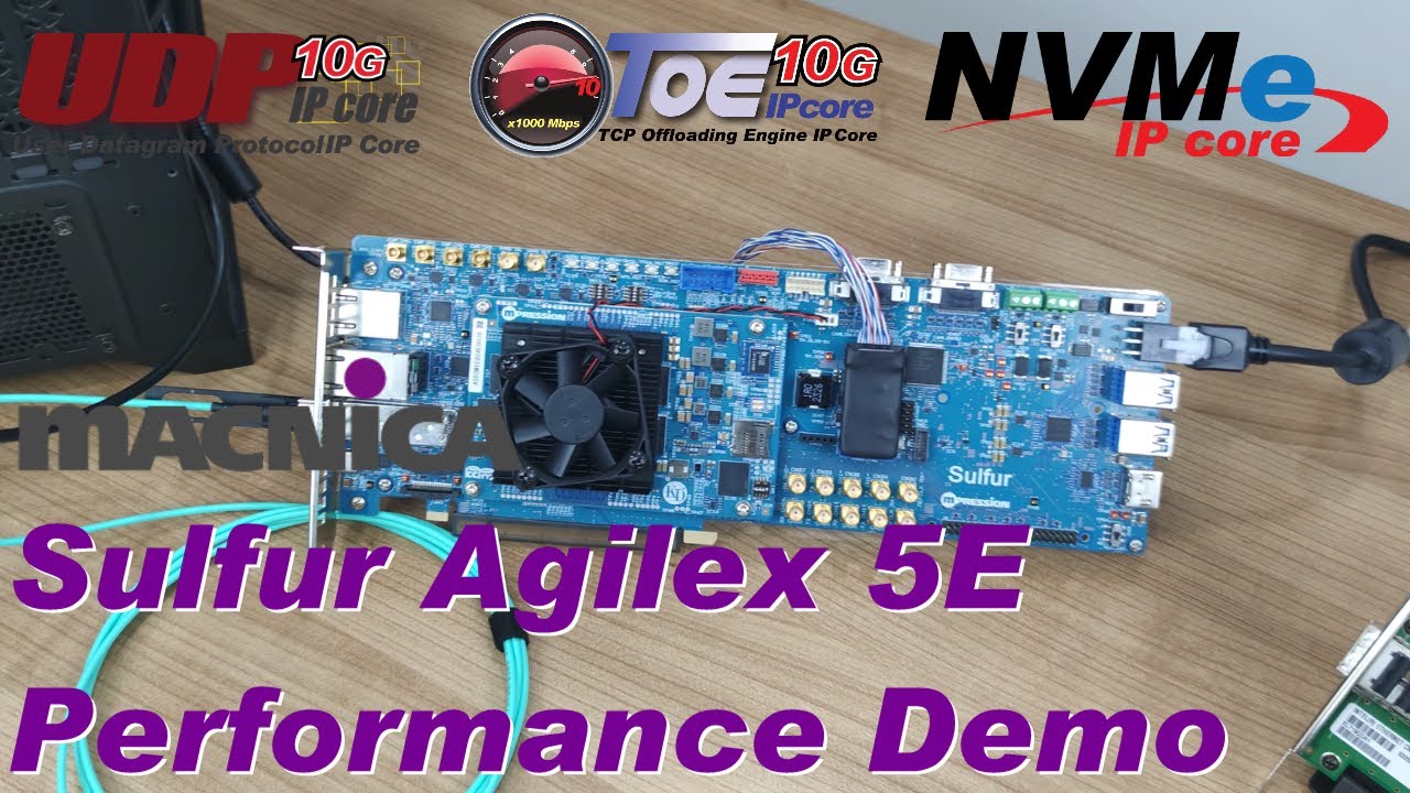 Altera Agilex™ 5 FPGA Eシリーズ搭載 マクニカSulfurボードでの NVMe-IP, UDP10G-IP, TOE10G-IP パフォーマンス評価 【爆速】