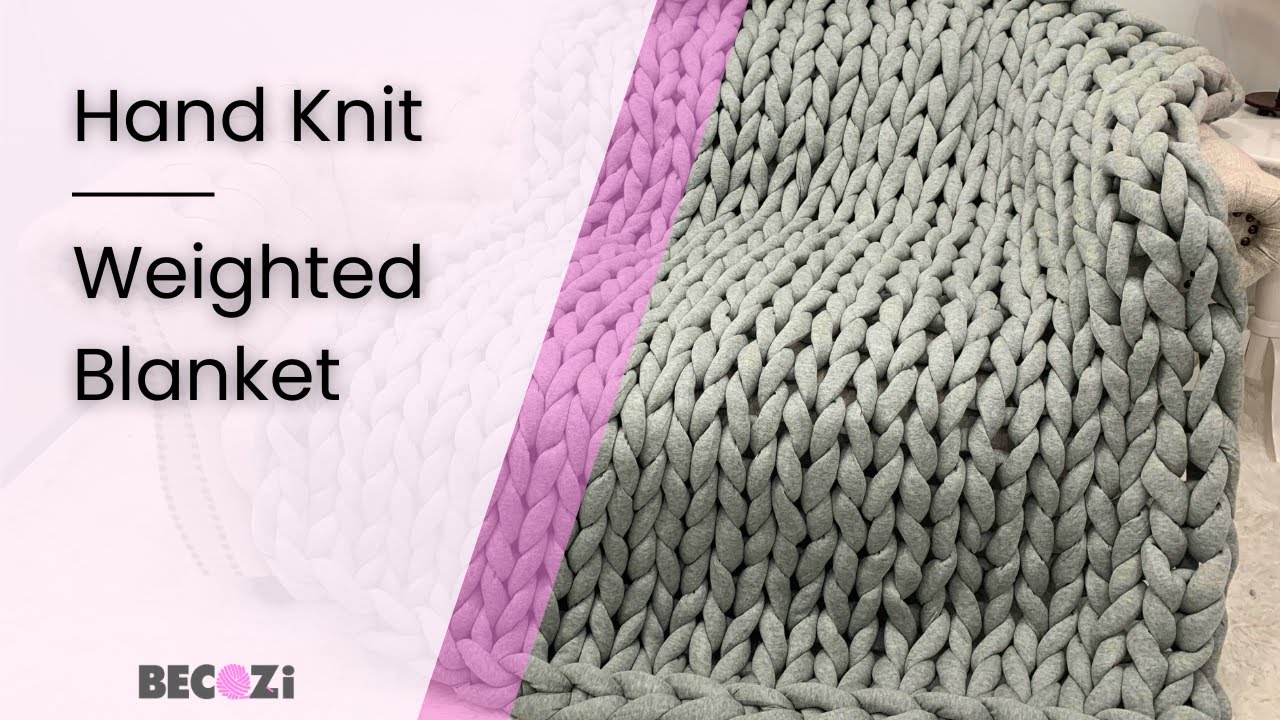 HAND KNIT A BLANKET WITH  BECOZI TUBE YARN