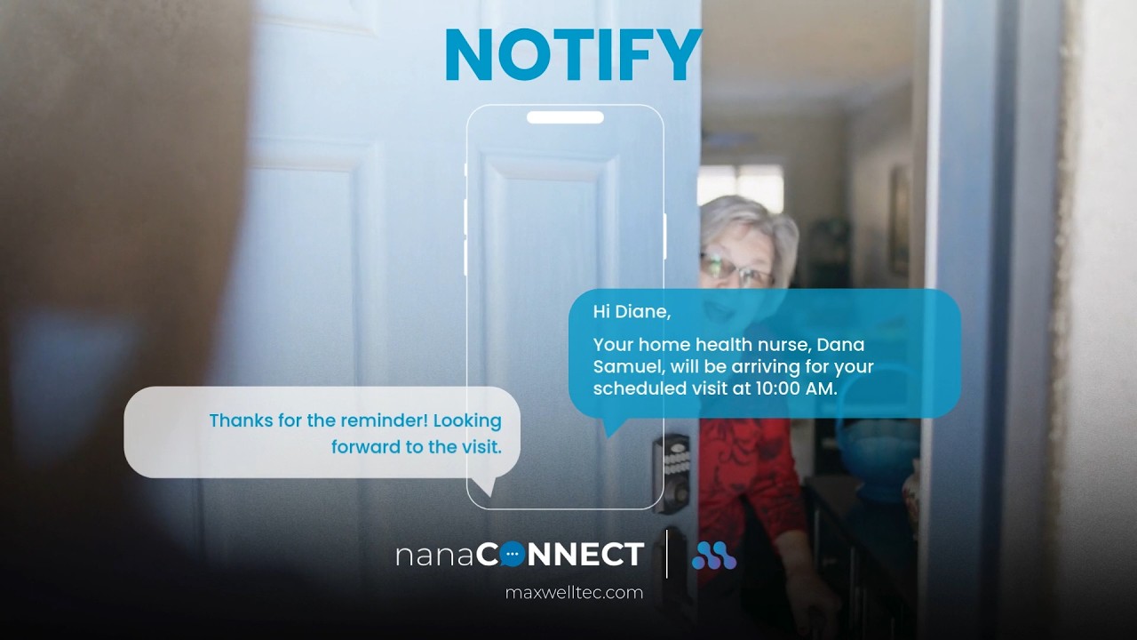 nanaCONNECT NOTIFY: Real-time Caregiver Alerts for Care at Home