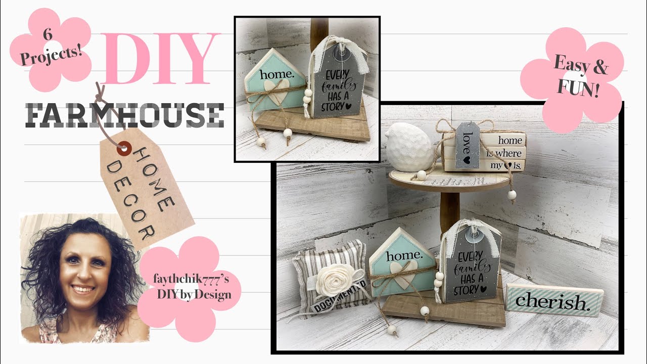 DIY Farmhouse Home Decor | DIY Tiered Tray and Decor | DIY Farmhouse Decor | DIY Farmhouse Crafts