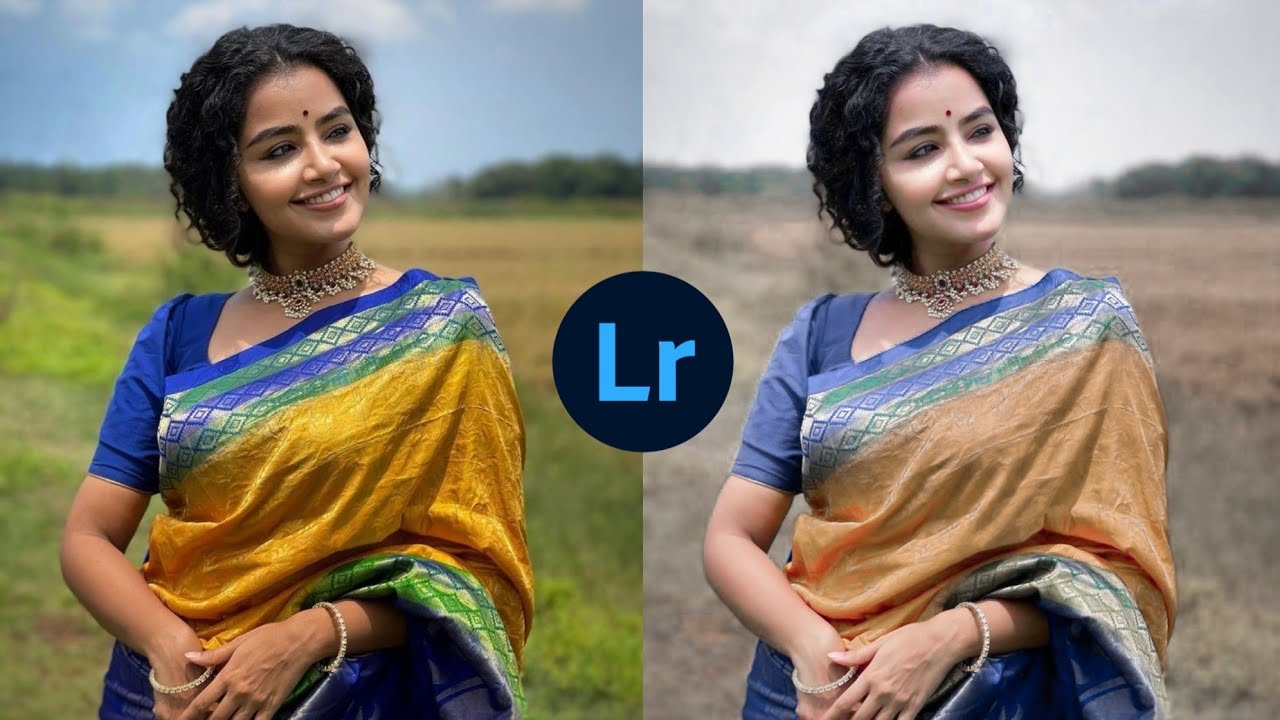 Anupama Pink Saree Black Background Lightroom Editing Indian Actor