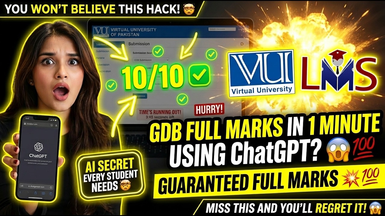 VU Live Quiz Solved Using ChatGPT ✅ | Get Full Marks Guaranteed 💯✍️ | VU Helping Tips & Tricks 💡🎯