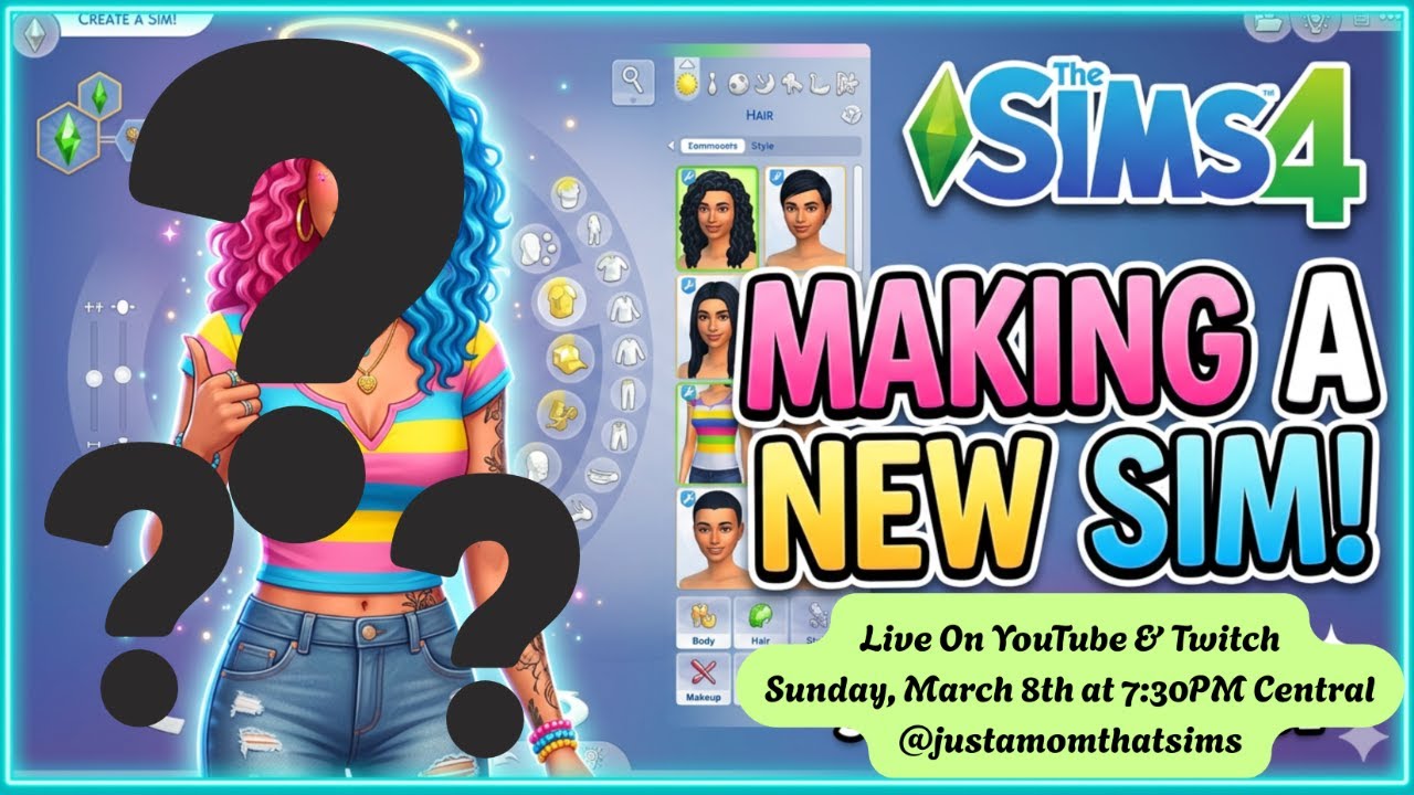 Create A Sim With Me For A New Live Let's Play Series! The Sims 4