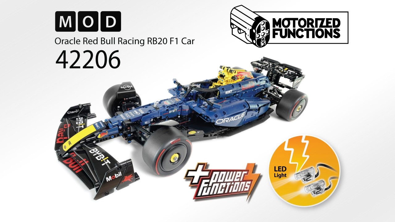 Motorized LEGO&reg; Technic&trade; 42206 Oracle Red Bull Racing RB20 F1 Car for Power Function Motors