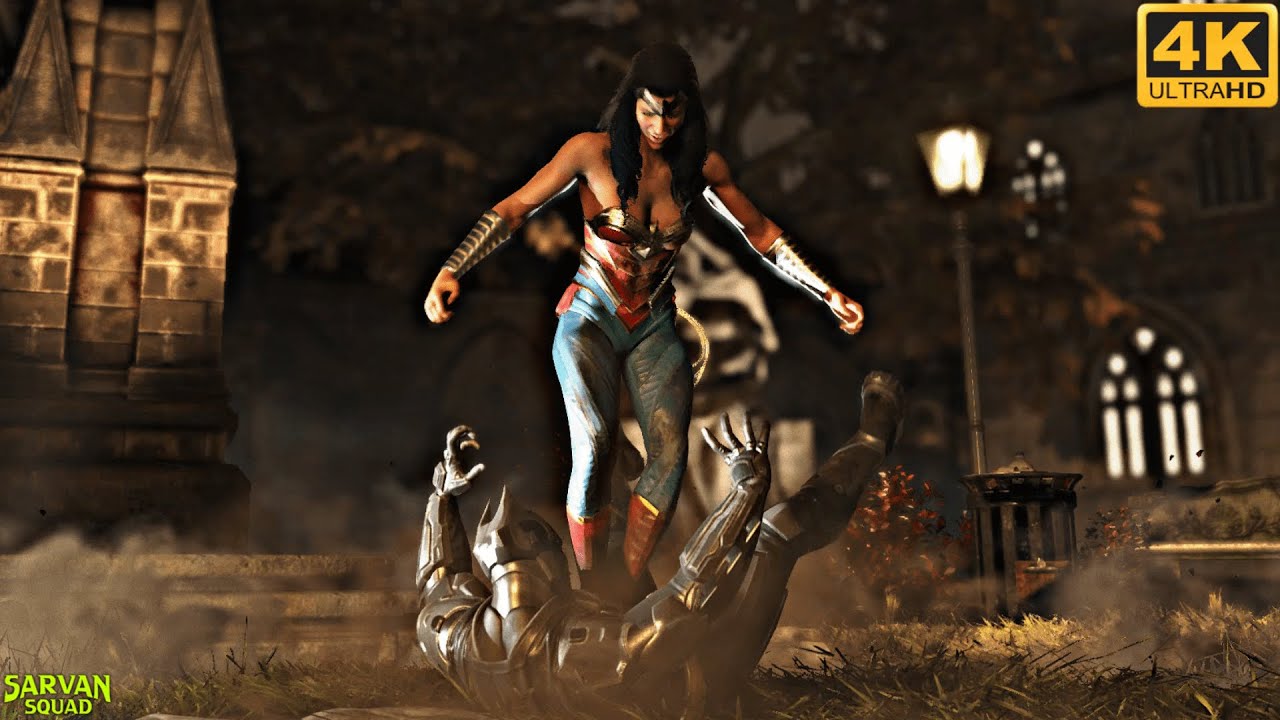 Wonder Woman Almost Kills Batman | Insane Combat | Injustice 2 | 4K 60FPS