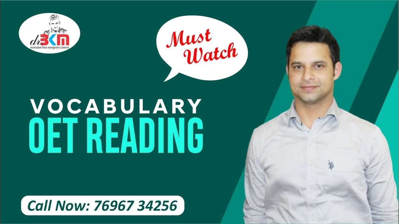 The most repeated vocabulary words in oet reading by Dr Bkm oet insitutes