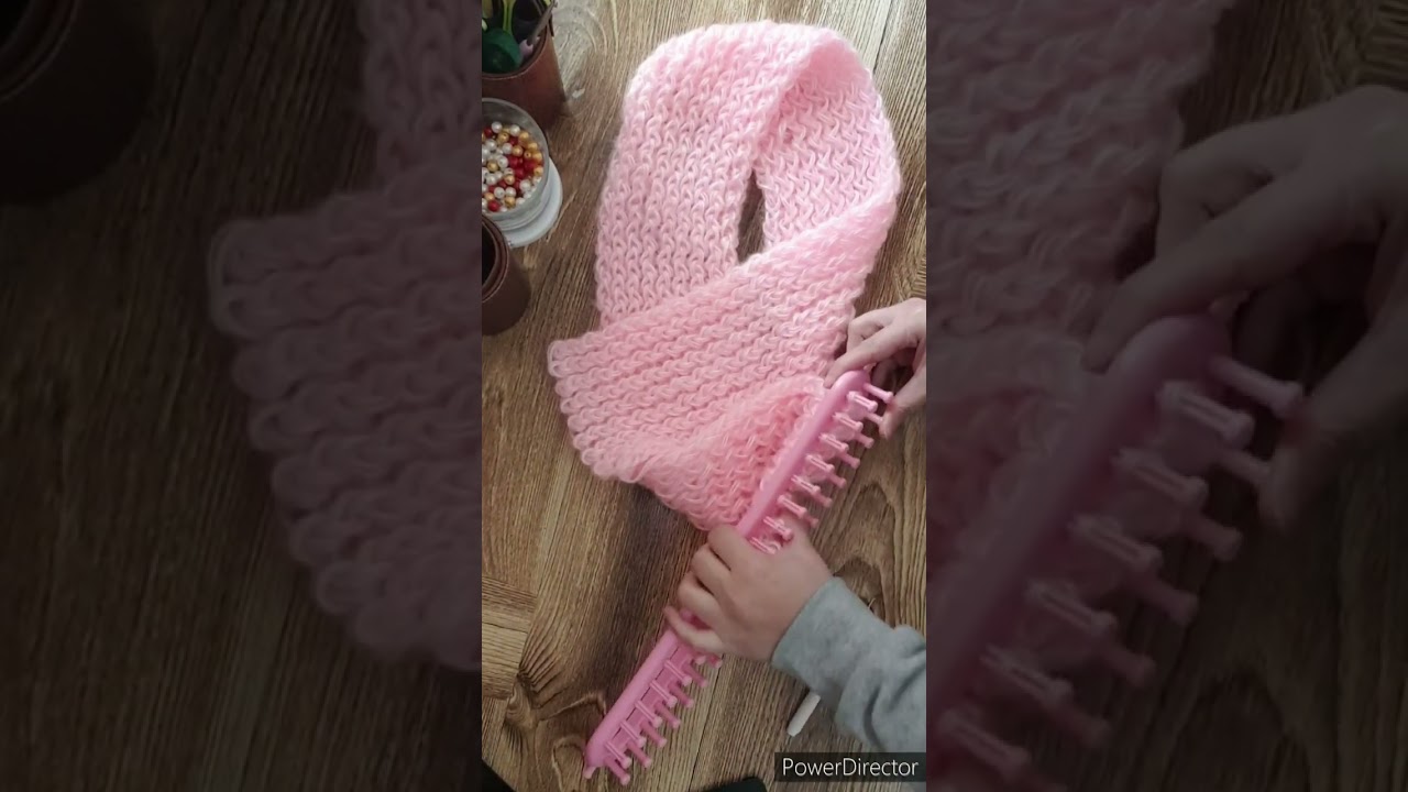 loom knitting scarf ending #knitting #crochet #scarf