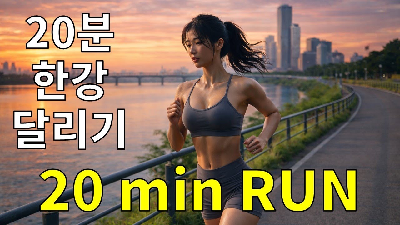 🏃‍♂️ 한강 러닝 20분 | 달리기 몰입 러닝 음악 | BPM 126–130