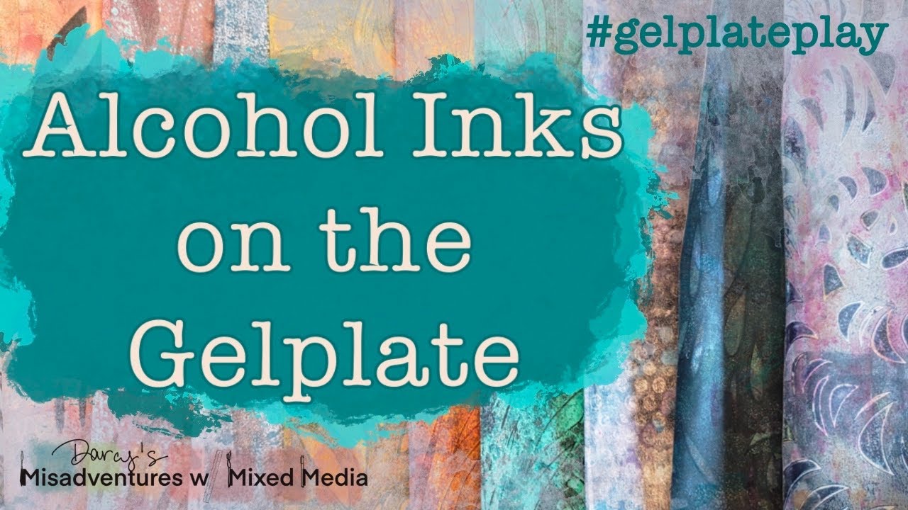 new stencils and alcohol inks with acrylic paints on the gelplate