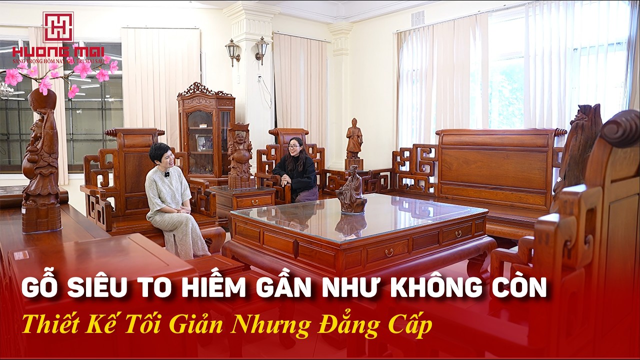 Bộ Bàn Ghế Gỗ Hương Đỏ Lào To Chưa Từng Thấy | Để Mộc 5 Năm Lộ Chất Gỗ Đanh Đặc