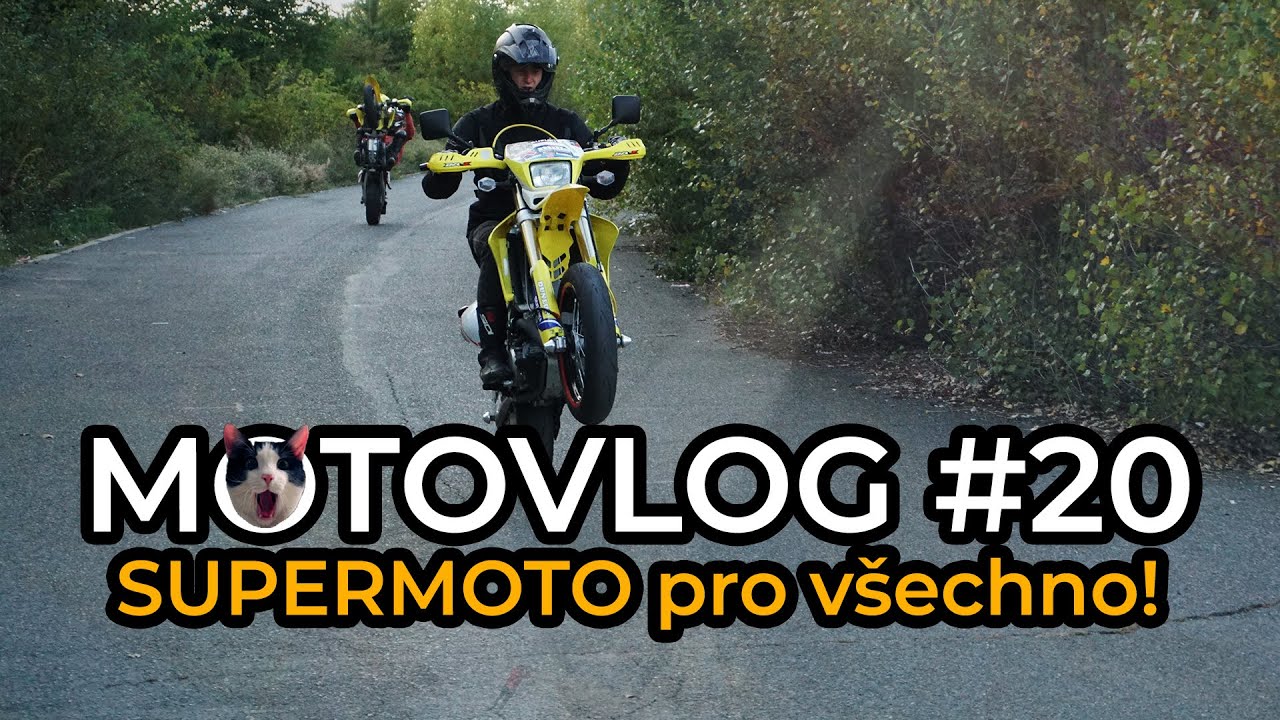 Motovlog cz/sk #20 SUPERMOTO nás baví, blbnutí na motárdech 🏴‍☠️ drz400sm x2