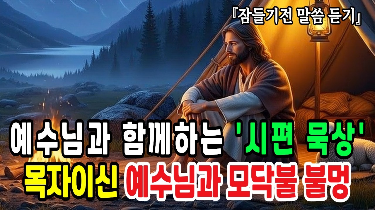 예수님과 함께하는 시편 묵상 | 잠들기 전 말씀 듣기 | 모닥불 불멍 #말씀묵상
