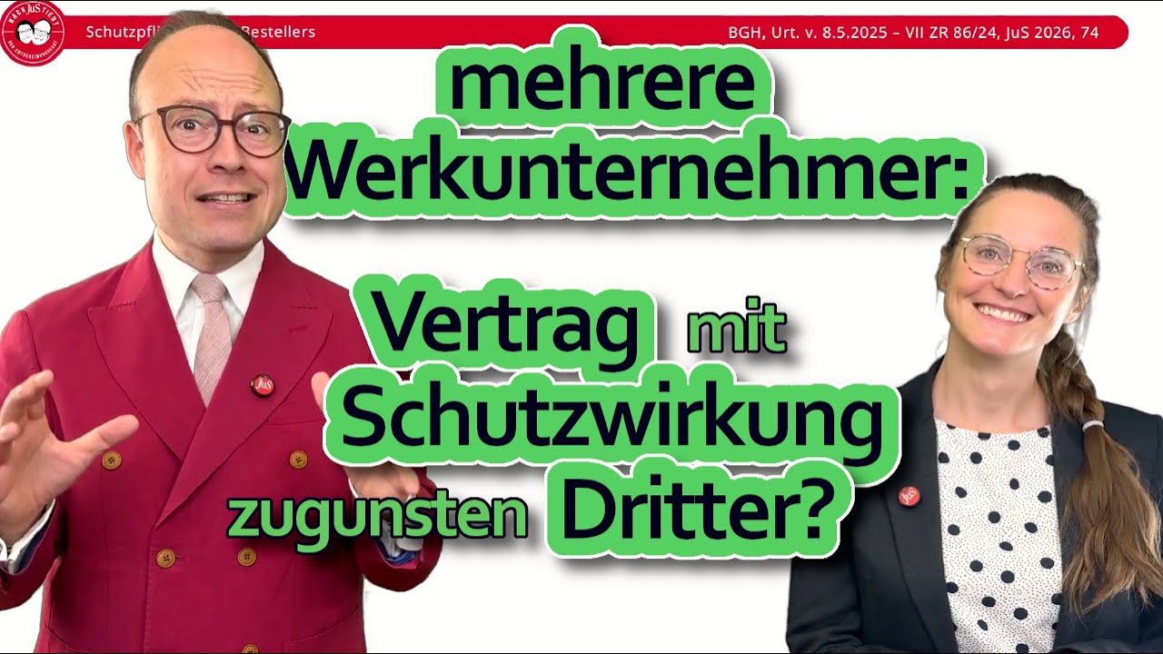 Vertrag mit Schutzwirkung zugunsten Dritter bei parallel tätigen Werkunternehmern