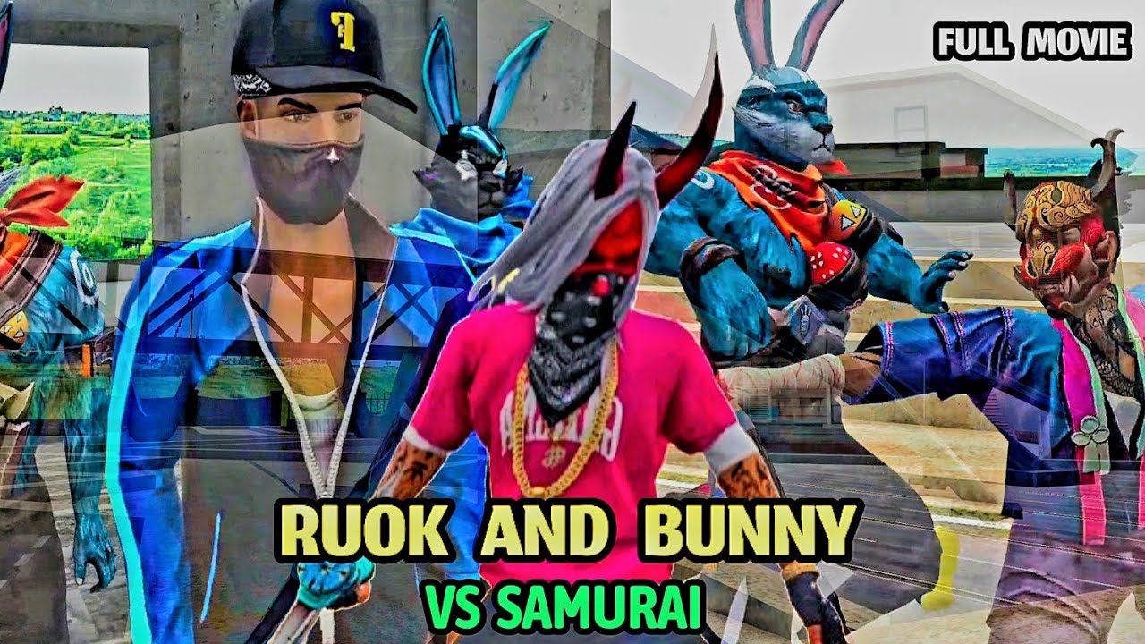 Руок и Банни 🐰 против самурая 😈 || Полный фильм 🔥 || Free Fire 3D Анимация видео