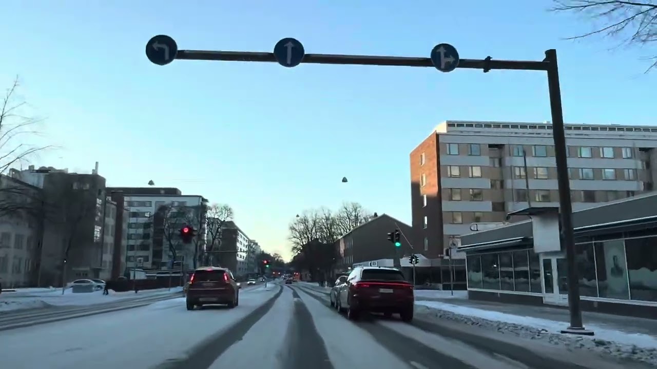 Winter Driving at -20'C 🥶🥶in Turku, Finland | सर्दियों में ड्राइविंग, Conducir en invierno, 冬季駕駛 |