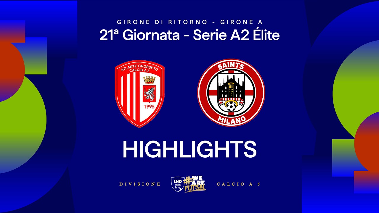 Atlante Grosseto-Saints Milano 7-4 | Gol e HL | 21ª giornata | Serie A2 Élite 25/26 - A
